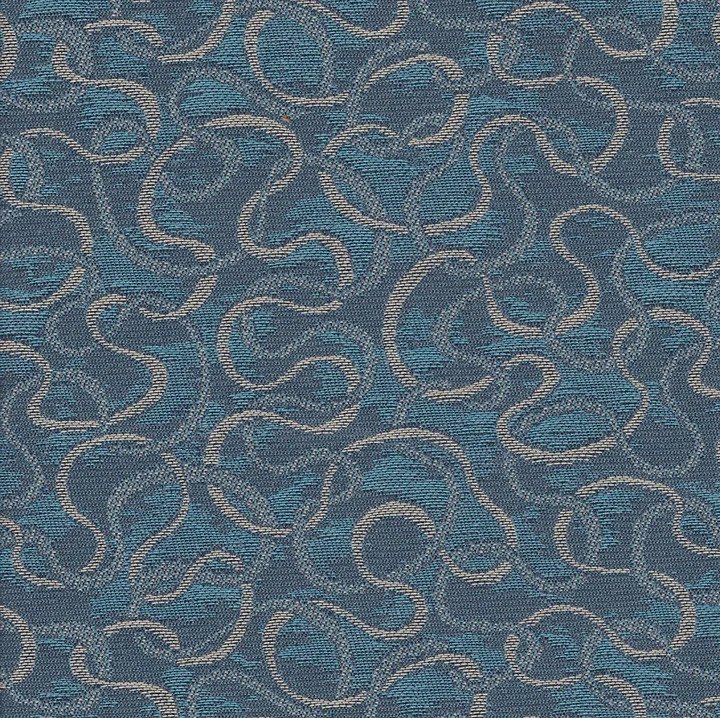 Ribbons Aqua Pew Upholstery fabric from Woods Church Interiors