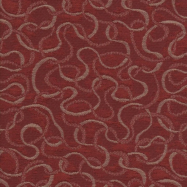 Ribbons Flame Pew Upholstery fabric from Woods Church Interiors